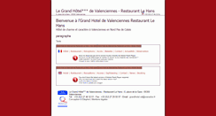 Desktop Screenshot of grand-hotel-de-valenciennes.fr